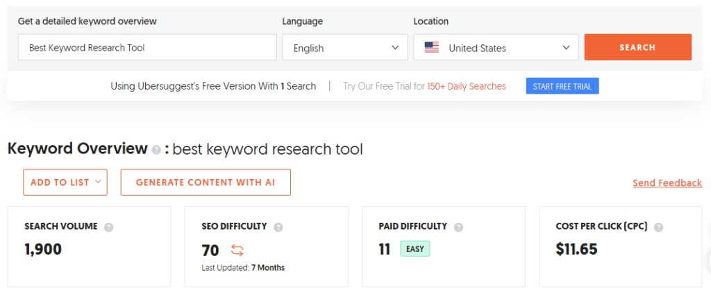 Best Keyword Research Tool